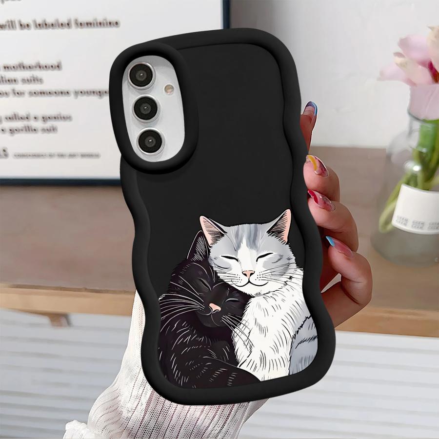 Cute Cat Soft Phone Cover Case for Samsung Galaxy A13 A52 A11 A14 A16 A12 A21s A15 A22 A23 A33 A06 A04 A53 A05 A03