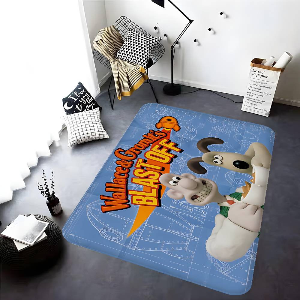 Cartoon W-Wallace and G-Gromits Room Mats Retro Multiple Choice Living Room Kitchen Rug Non-Slip Welcome Rug