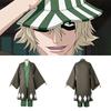 Urahara Kisuke Cosplay Costume Grey And Green Polyester Outfit For Anime Fans
