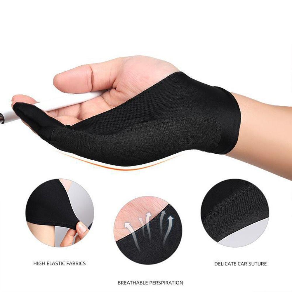 Anti-Scratch Black Blue Grey Pink Screen Glove Painting Glove Tablet Drawing Glove Two Finger Glove