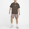 Nike Casual Series Letter Print Comfortable Versatile Round Neck Short Sleeve T-Shirt Men T-Shirts Brown FZ5393237