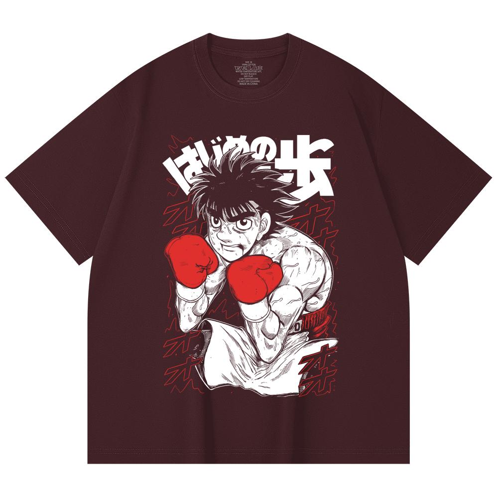 

230 Gsm 100% Cotton Hajime no Ippo V1 Ippo Print Unisex Heavy Cotton T Shirt 2XL