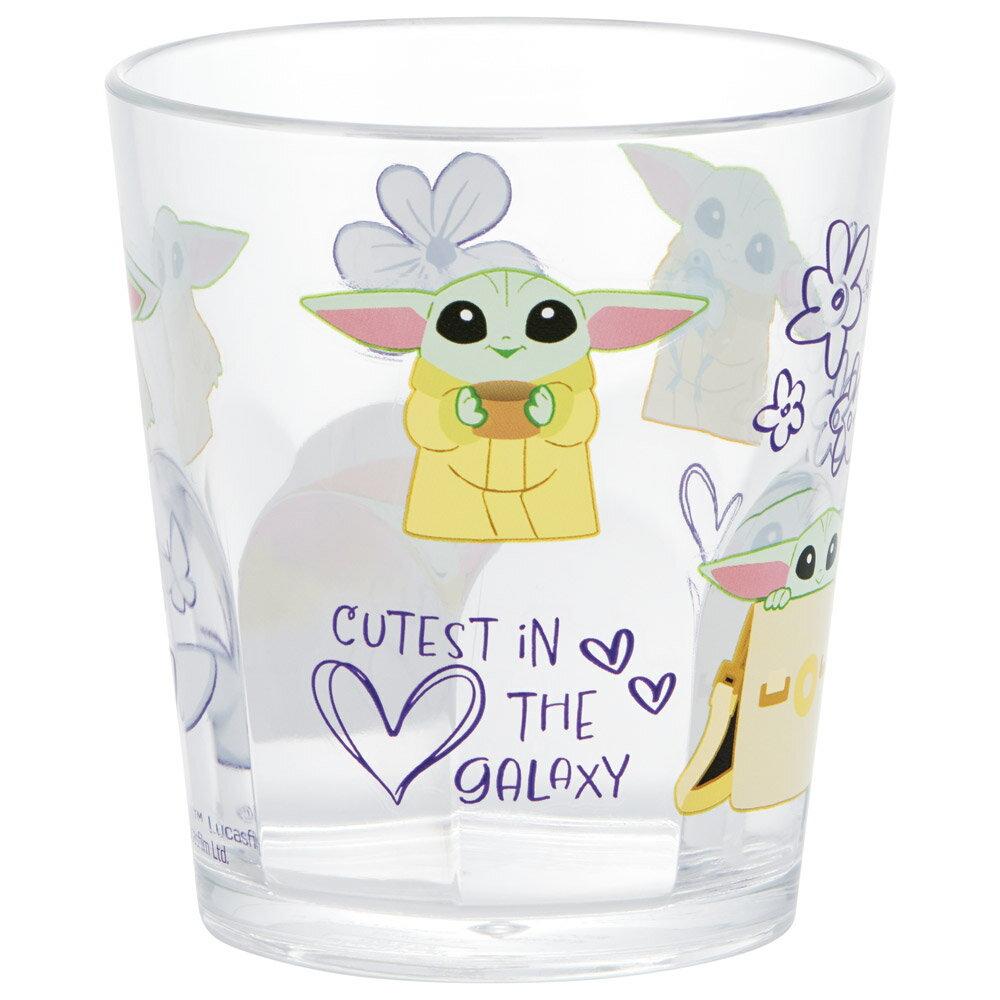 Skater Acrylic Cup Shatter-resistant 280ml Plastic Children Kids Character KSA4J Grogu (B) Star Wars SW Transparent Clear Washroom Tumbler