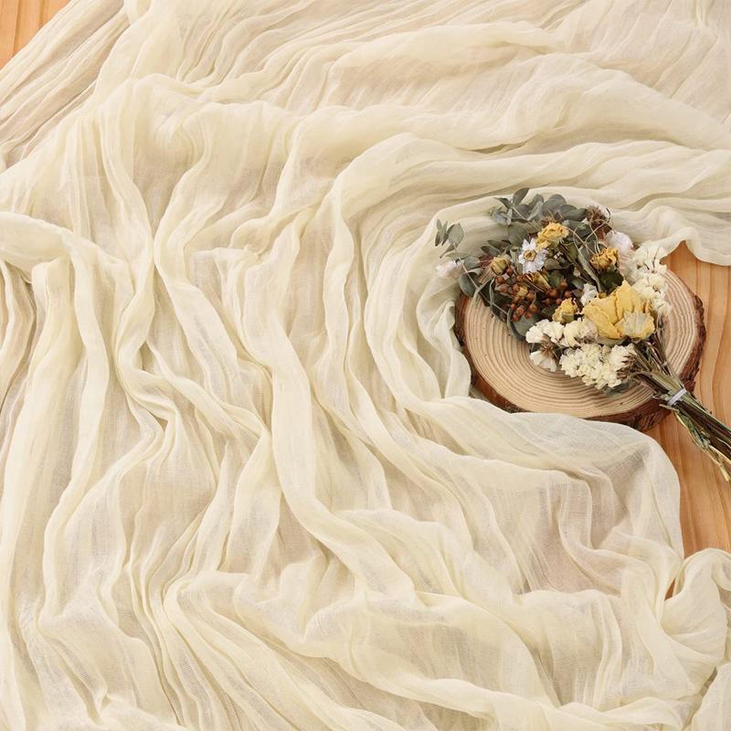 90x300 cm pletená látka běhoun Svatební narozeninová oslava banket dekorace gázová látka voálový ubrus Twist table cover