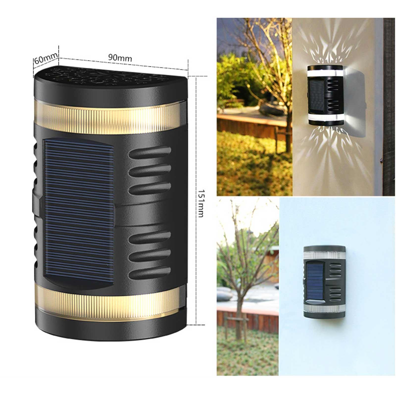 

Солнечный настенный светильник, наружное украшение, сад, двор, домашний настенный светильник, водонепроницаемый светящийся вверх и вниз, уличный декоративный настенный светильник One Size