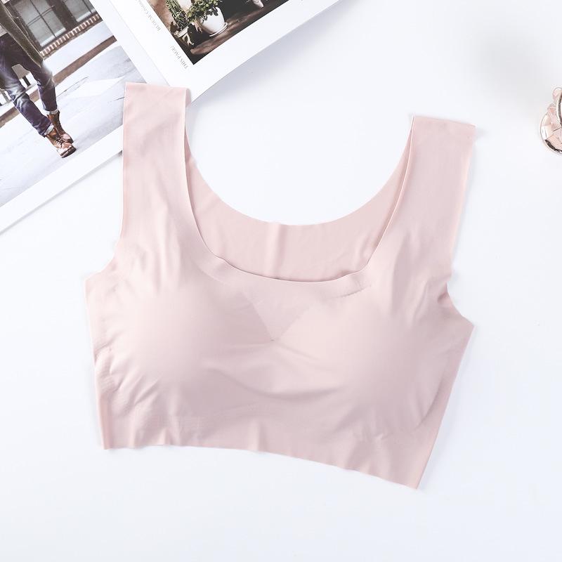 

Shangpin Anxin Seamless Wire-Free Ice Silk Plus Size Sports Bra for Women Large