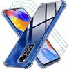 Transparent Case for Redmi Note 11 Pro Shockproof + 2 Tempered Glass Protectors