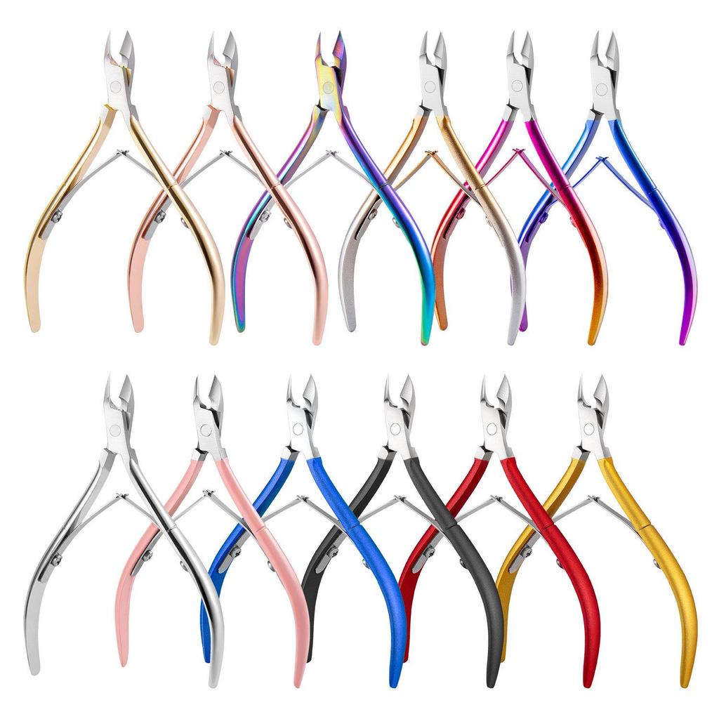 D501 Stainless Steel Cuticle Nipper & Hangnail Remover Set - Gray Manicure Tool