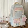 New Japanese ins fresh and sweet contrasting colors splicing bar pain bag girl junior high school students large-capacity backpack