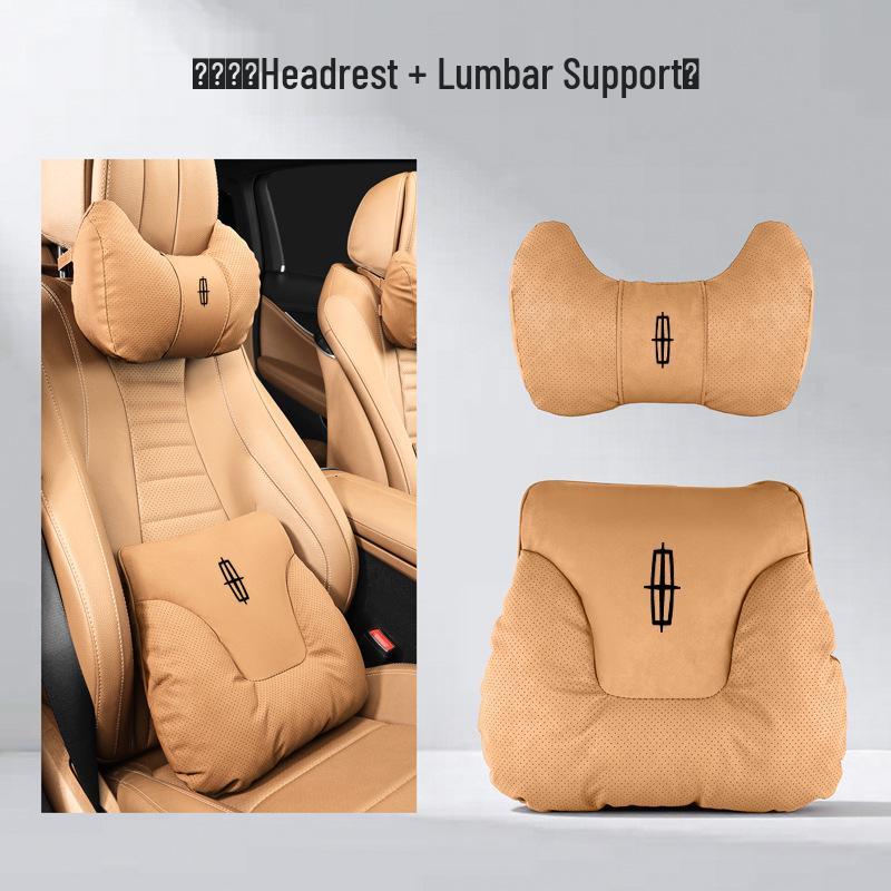 Lincoln Nautilus Headrest & Lumbar Support Cushion Set: 26 Models - Neck & Waist Protection