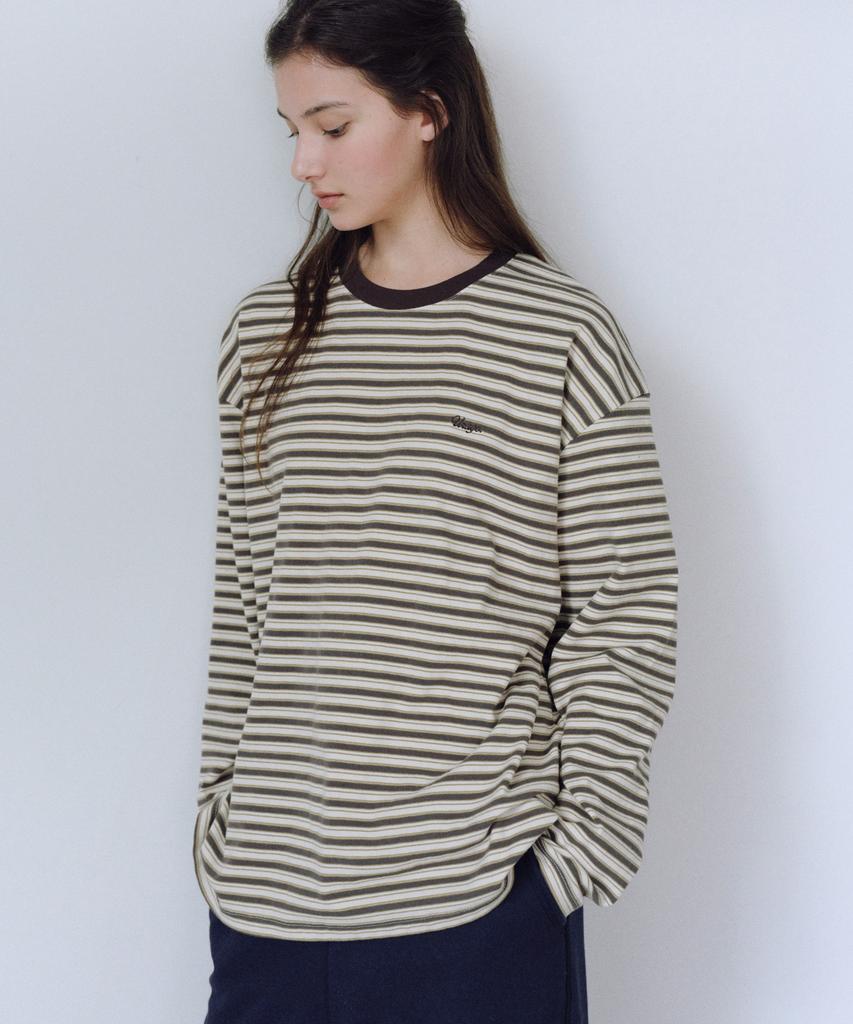 Yulago Multi Stripe Overfit T-Shirt