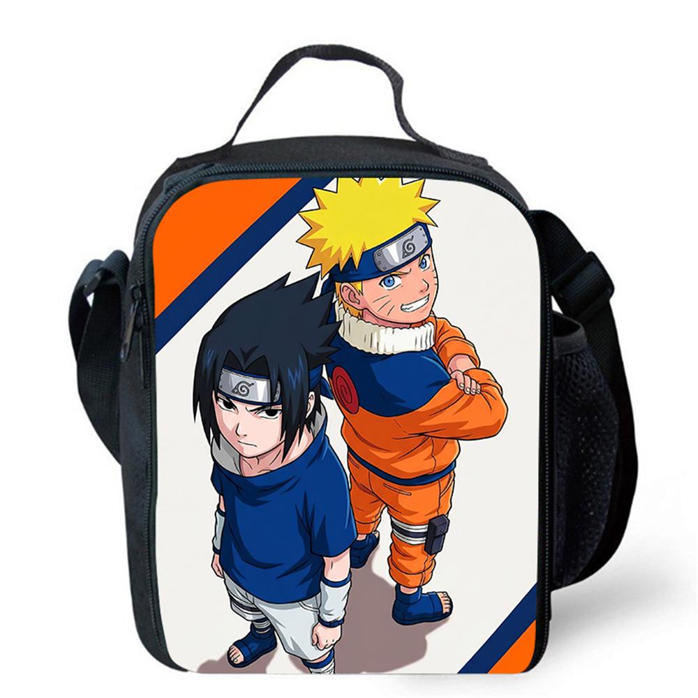NARUTO Cartoon Anime Children's Picnic Bag,Kids Insulated Cooler Lunch Bags Cute Portable Lightweight,For Boys & Girls Age 4-10