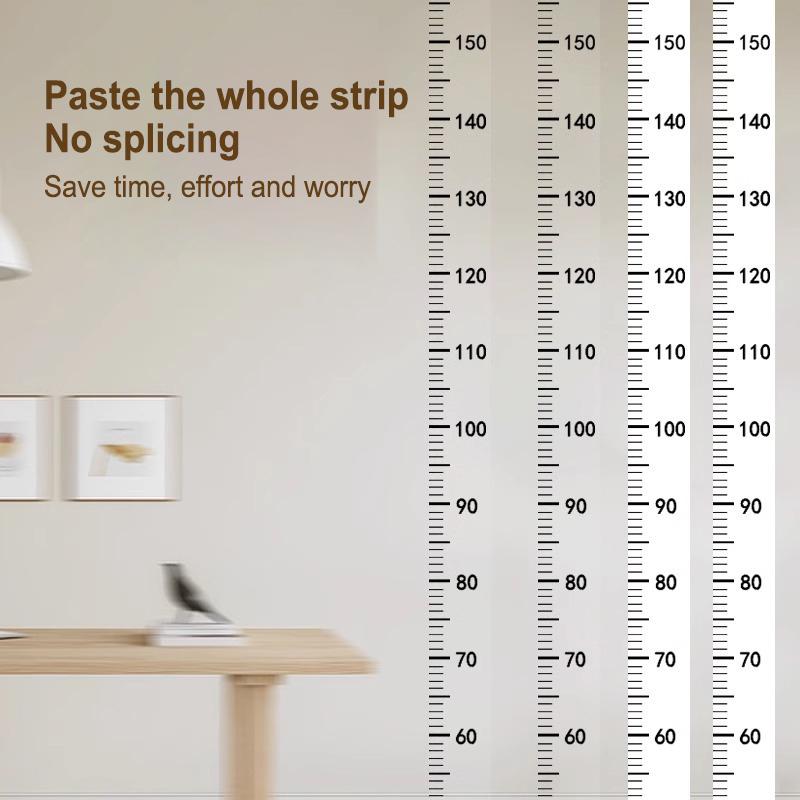 Height Measurement Wall Sticker Removable 200cm Accurate Clear Scale for Living Room Kids Bedroom Nursery Decor