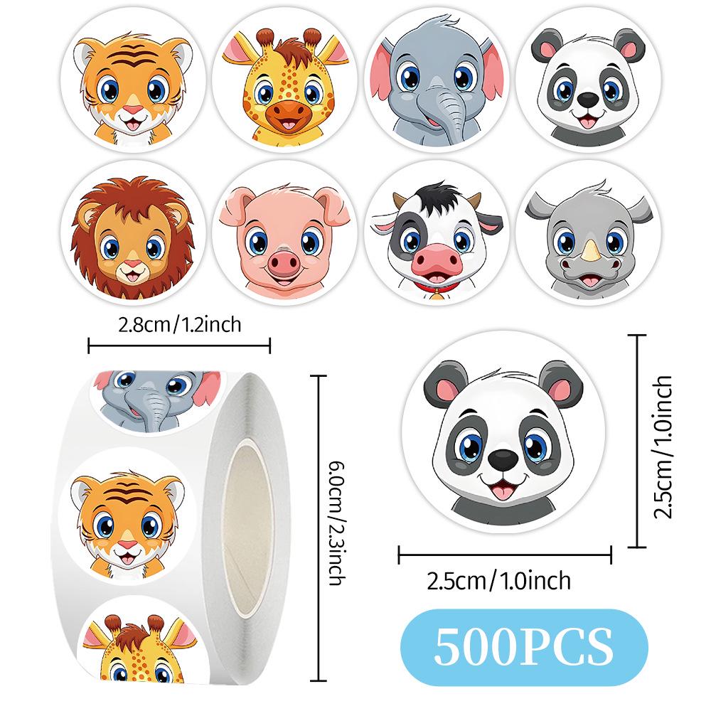 Cross-border Cartoon Animal Sticker Roll - DIY Journal Die-cut Adhesive Tape
