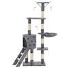 VidaXL Cat Tree with Sisal Scratching Post 138 Cm Grey Paw Print