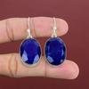 Fasetterad Blå Safir Örhänge Äkta Ädelstensörhänge Handgjorda Örhängen 925 Sterling Silver Örhänge Blå Safir Smycken Jubileumspresenter