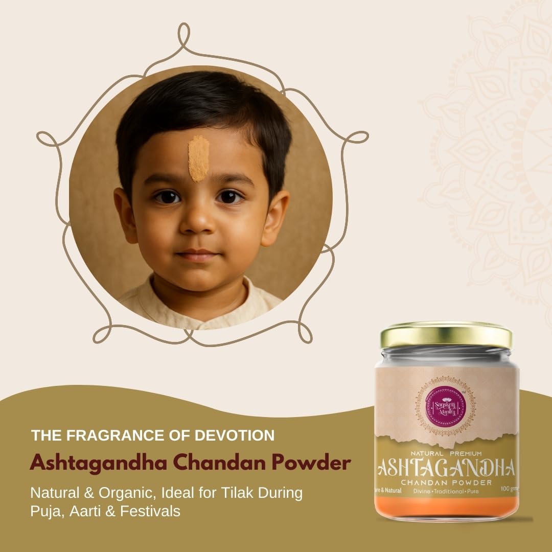 

Premium Powder Ashtagandha with Chandan 100g | Divine Blend for Pooja, Tilak, Abhishek & Rituals | Pure, Fragrant & Traditional 100GM