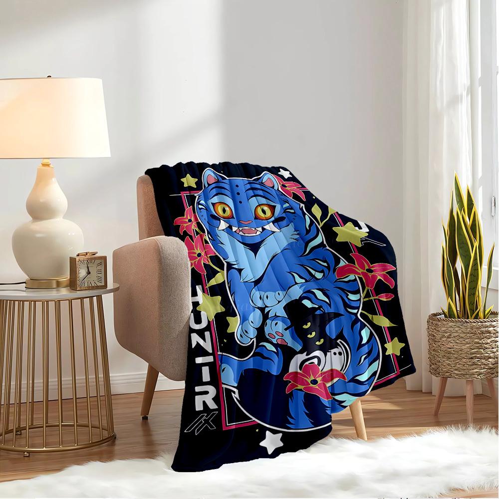 K-POP Anime Dívčí Skupina Čtyři Roční Období Měkká Teplá Přikrývka Celoroční Silně Pletená Polyesterová Přehoz na Postel, Kempování, Cestování Perfektní Dárek