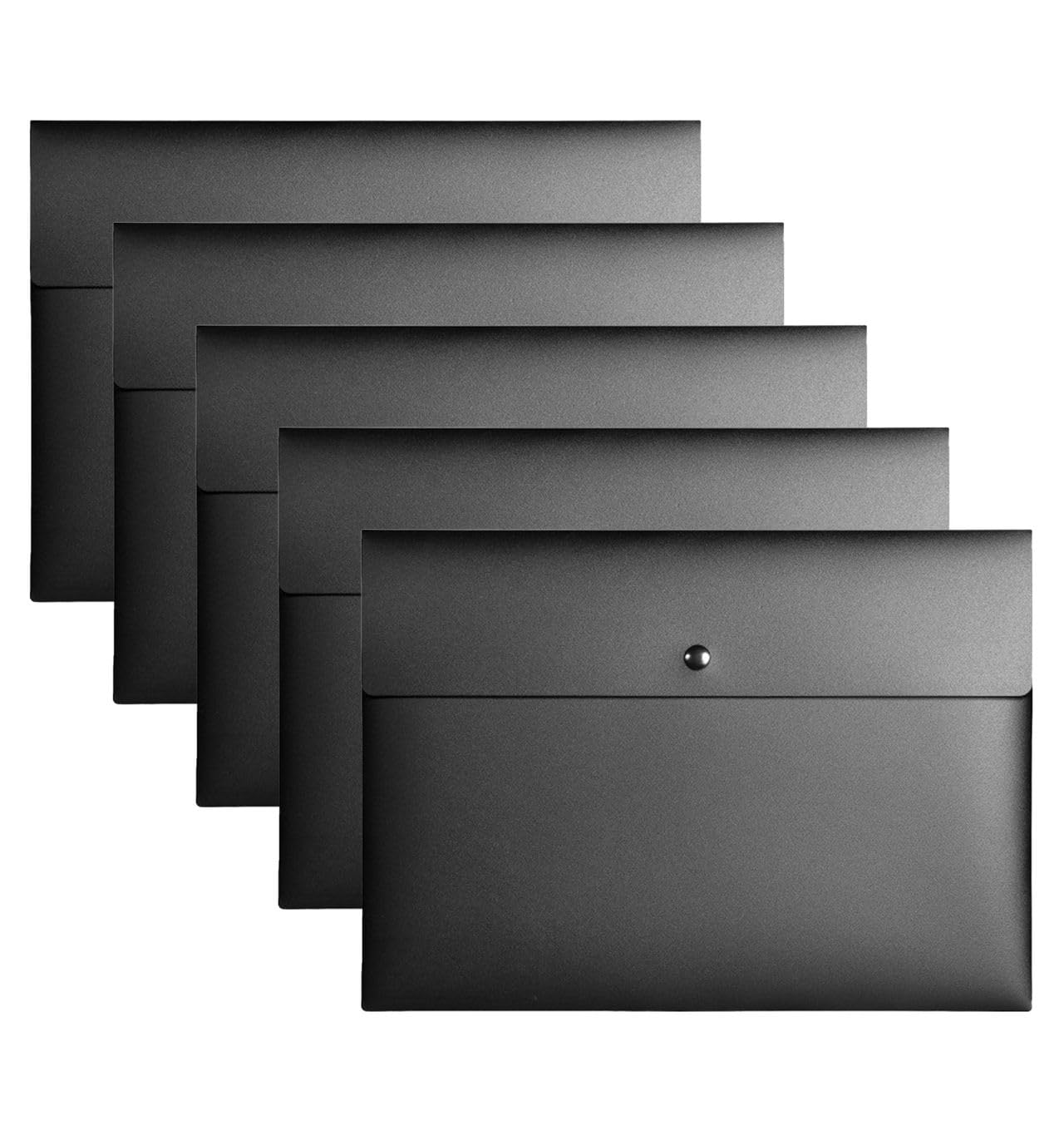 

Пластиковые конверты для документов NYANDELMO ND-0049-R02 с кнопками-защелками, формат A4, упаковка 5 штук