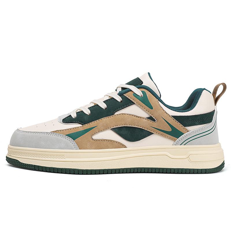 Men's shoes sports shoes spring and summer new student flat shoes low-top casual shoes large size thick-soled breathable board shoes men