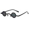 Vintage Rock Punk Man Sunglasses Classic Small Round Sunglasses Women Wide Bridge Metal Frame Black Lens Eyewear Driving