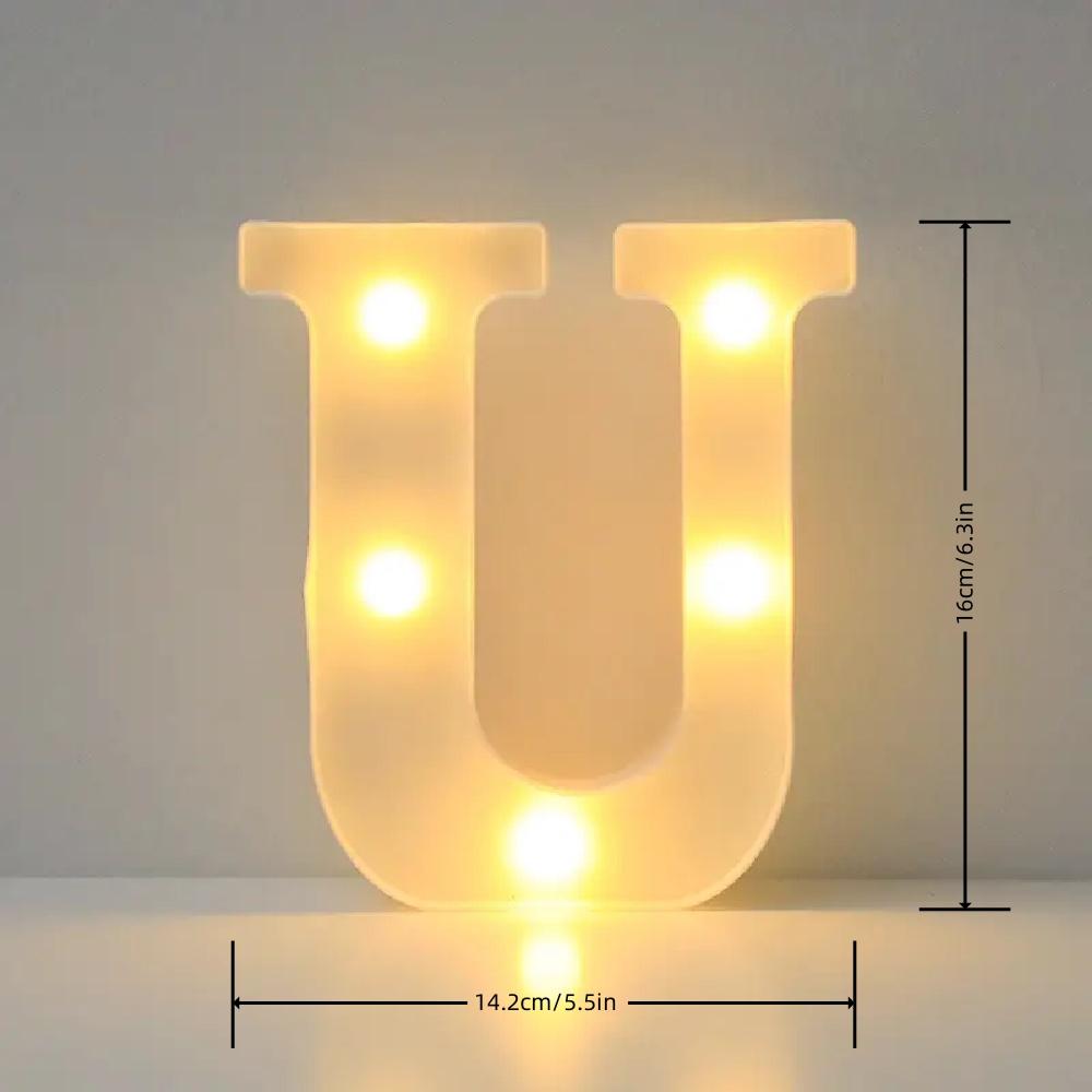 1PC LED Alphabet&Number Lights For Home,Wedding,Proposal,Birthday,Party,Photo Prop, Battery Powered White Decorative Night Light