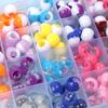 Two-Tone Gradient Plastic Large Hole Beads for Hair and Dreadlock Decoration