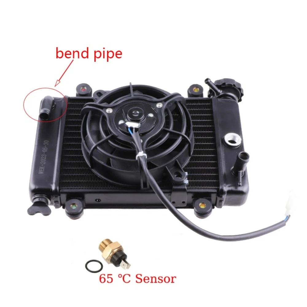 FDDY Motorcycle Radiator Cooling Cooler 5" Electric Fan M16 Temp Sensor For China 150cc 200cc 250cc 4x4 ATV UTV Buggy Quad Bike