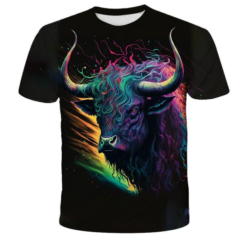 Tier Cattle 3d Druck Männer Und WomenT-shirt Sommer Klassische Casual O Hals Kurzarm Mode Lose Übergroßen Tops T Shirt männer