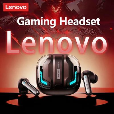 Cuffie da Gaming Wireless Originali Lenovo GT103 Suono Surround 720° Auricolari Bluetooth 6.0 Auricolari Sportivi con Cancellazione del Rumore (ENC) Luce Respiratoria Blu Ghiaccio