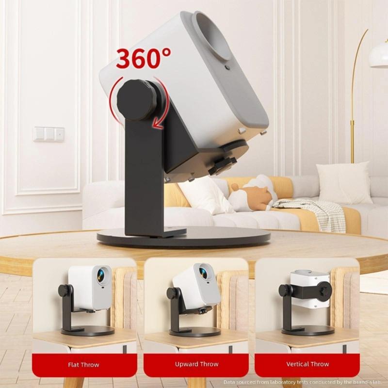 Desktop Projector Stand With 1/4Inch Screw Mount NonSlip Base 360°Rotating Adjustable Projector Holder For Home Use
