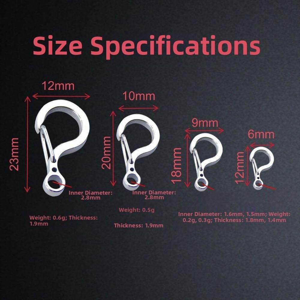 Small Size Key Chain Buckle Titanium Alloy Spring Connecting Buckle  DIY Accessories