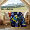 Volleyball Spirit Motivation Encouragement Poster Personalized Outdoor Blanket Customize Your Name Comfortable Texture Suitable For Picnics Outdoor