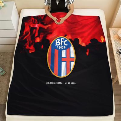 AS Bologna Calcio Print Flannel Blanket, High Quality Comfortable for All Seasons, Home Decor, Warmth and Comfort