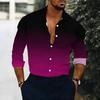 Chemise pour homme à col dégradé violet ton uni manches longues boutonnée