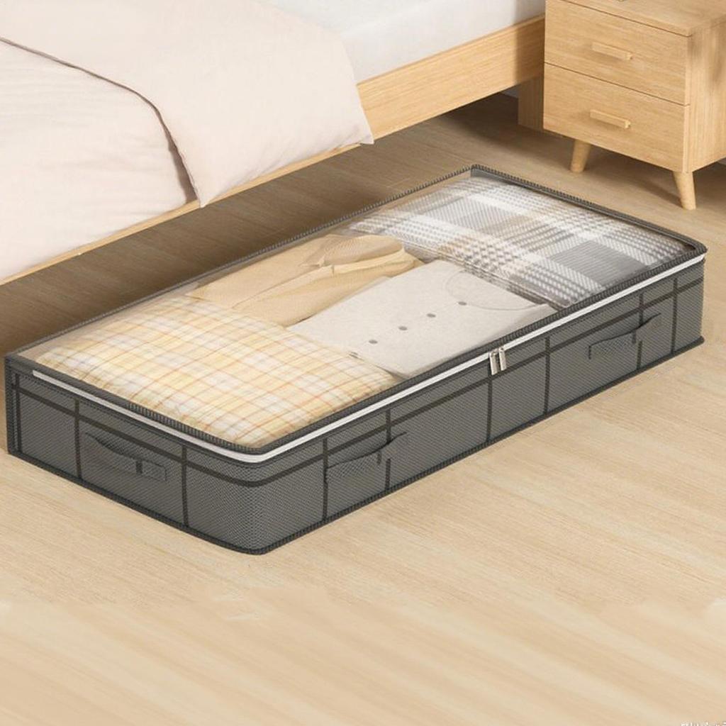 Under Bed Storage Containers with Clear Window Foldable Underbed Toy Organizers and Clothing Storage Bags Closet Storage Bins