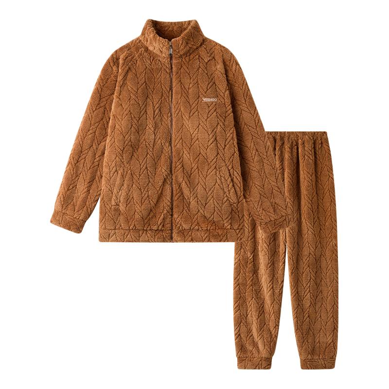 YEEHOO Windproof High-Neck Zipper Pajamas