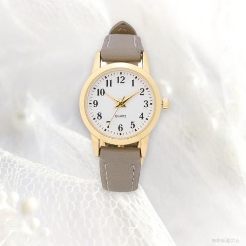 Fieldwork Women's Analog Watch with Leather Strap, Gray, Small Salon, PP006-2