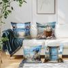 4Pcs Beach Cushion Covers Single-sided Printed 45CM Throw Pillow Case Cover Sofa Cushion Home Room Decor