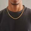 925 Silver Noble 45-60cm 18K Gold 4mm Rope Chain Necklace for Women Man Fashion Wedding Charm Gift Jewelry 18-24Inch