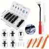 Set of 105 Auto Fasteners Including Removal Tools, Featuring Universal Nylon Plastic Rivets And Clips for Door Panels And Vehicle Trim Repairs