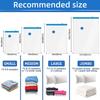 5PCS Vacuum Storage Bags for Clothes,Bedding,Space Saving Bags Storage Vacuum Seal Packet,Folding Compressed Organizer Bag