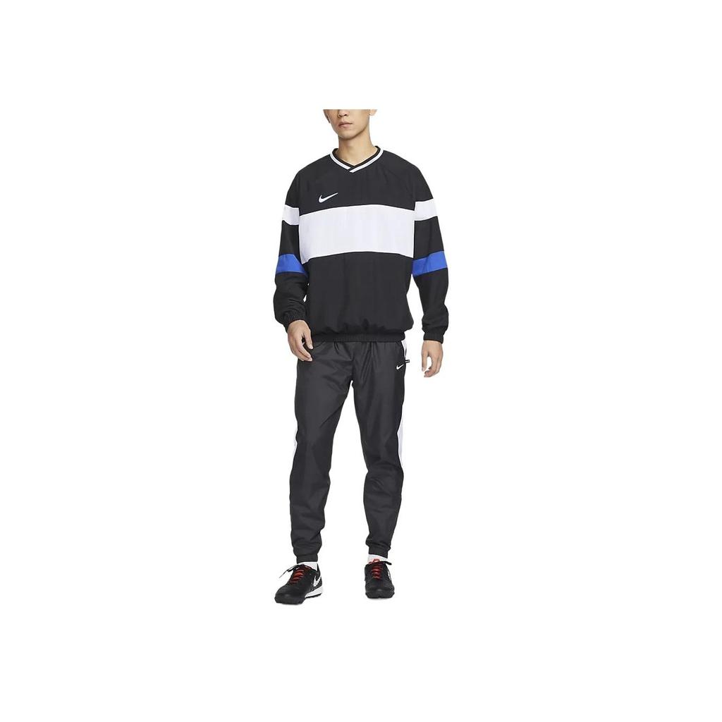 Nike Sudadera Casual de Manga Larga con Cuello en V Dri-Fit Academy Color Block para Hombre Sudadera Negra FN2384-010