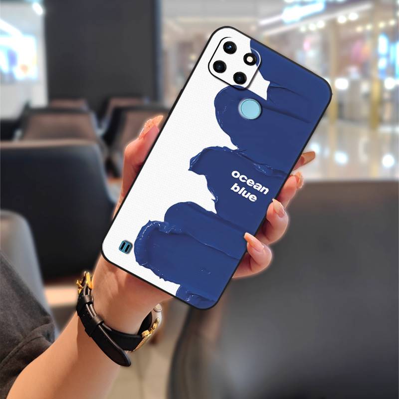 Cute Silicone Phone Case For OPPO Realme C21Y/C25Y TPU Full Wrap Graffiti Fashion Design Back Cover Shockproof Durable