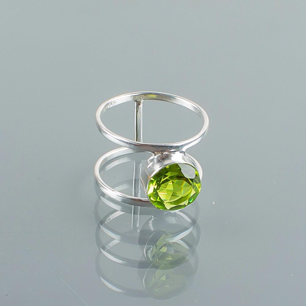 Naturalny Kamień Perydotowy Biżuteria ze Srebra Próby 925 Ręcznie Robiony Piękny Pierścionek Boho RR-13-3