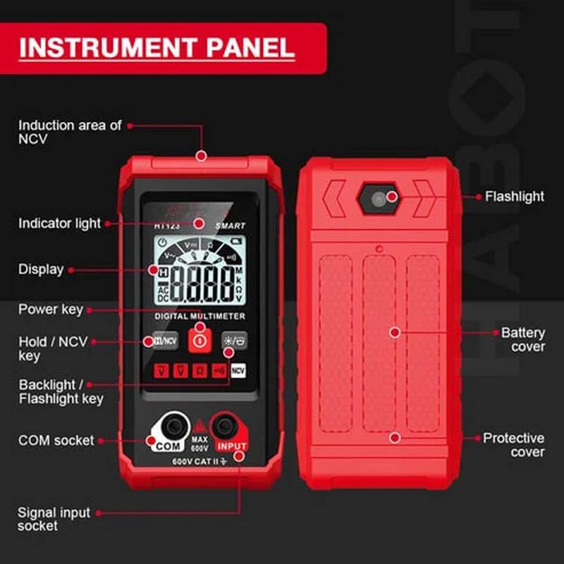 HT510 Smart Digital Multimeter AC/DC Voltage Resistance Continuity Measurement Tester Multimeter with Backlight