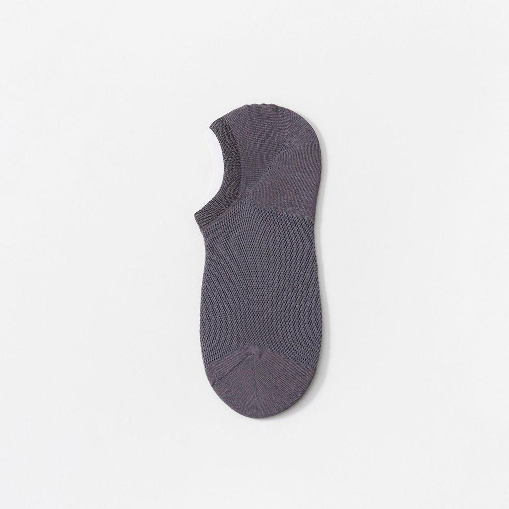 Men's Breathable No-Show Socks - Odor-Resistant, Non-Slip, Low-Cut Mesh