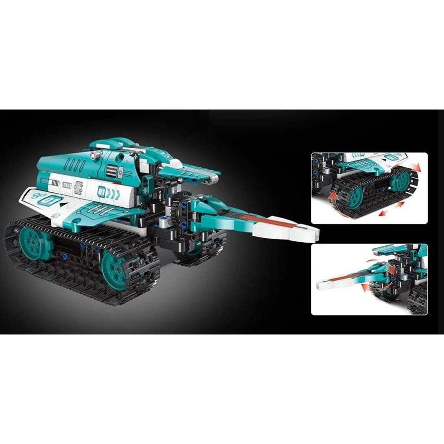 Construction Blocks Robot Controlled Model 3-in-1 Tank Dinosaur 698 Elements