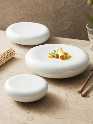 Piatto in ceramica con isolamento a doppio strato, piatto per antipasti e dessert, piatti in ceramica, cucina molecolare, stoviglie specifiche per ristoranti