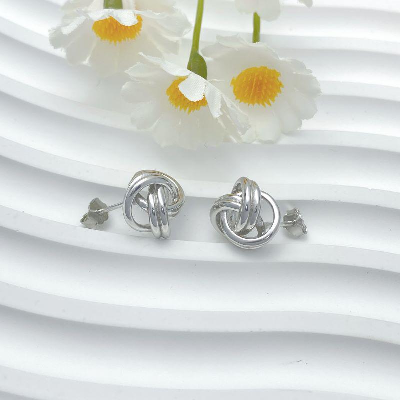European & American S925 Sterling Silver Twisted Rope Mushroom Earrings - Women's Geometric Creative Stud Design